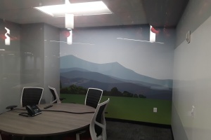 Custom Wall Covering in office