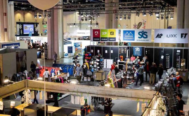 top view of exhibition stands and people at China