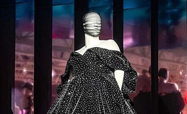 Savannah Art Project Tree Towns Black Dichromatic Dress