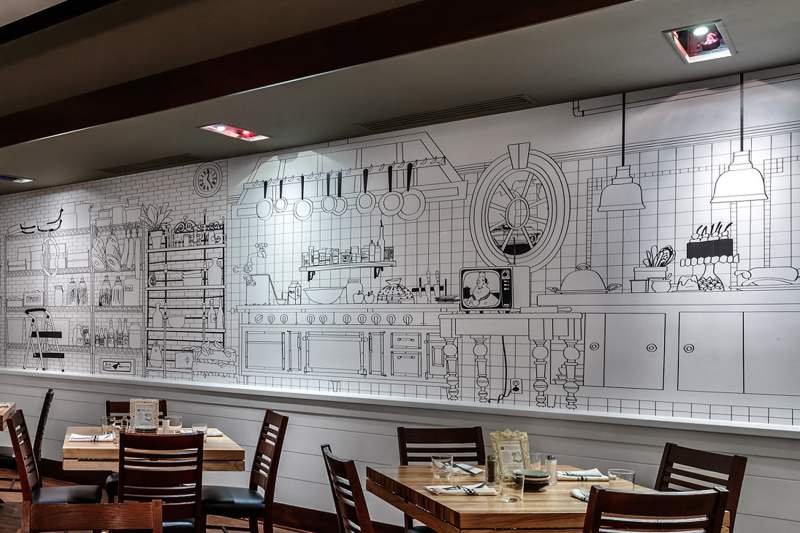 TRUMAN restaurant wall covering project