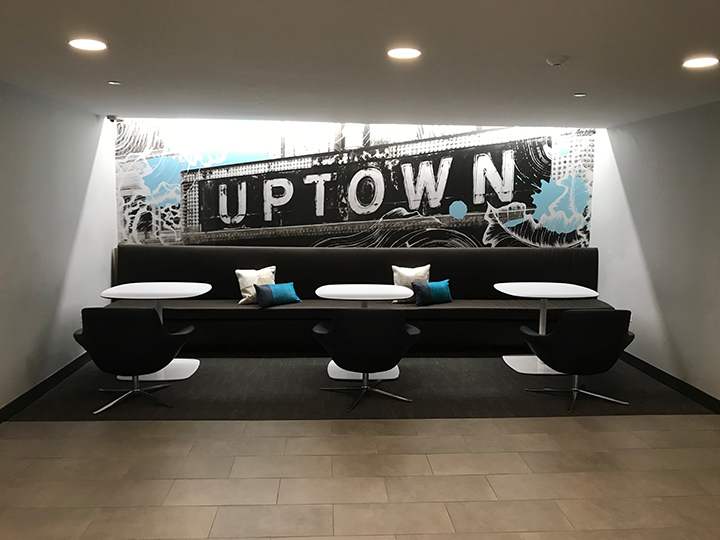 The Montrose lounge wall covering project