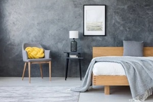 custom wall covering in bedroom wall