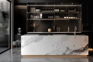 counter in a restaurant