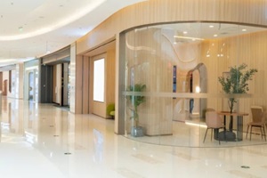 neat and clean commercial space with digital wall covering