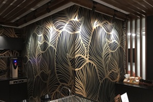 Coffee-Bar-Metallic-Finish-Wall-Covering