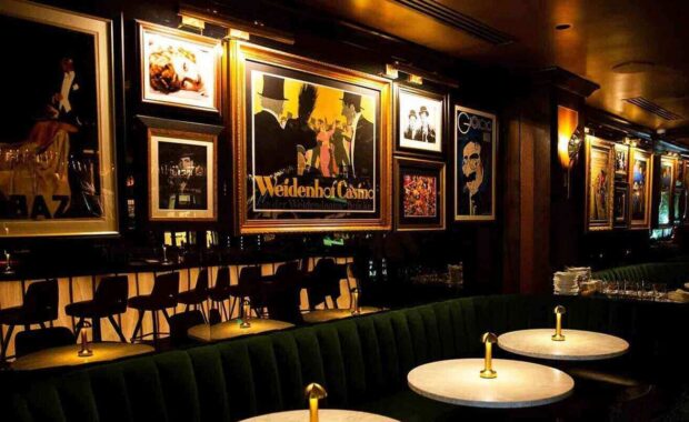 restaurant with acrylic mirror custom finishing