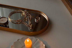 mirror acrylic jewelry holder