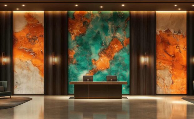 lobby acoustic wall art