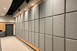 soundpanels installed on an office wall