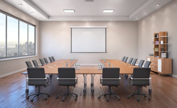 conference room interior - soundproofing panels